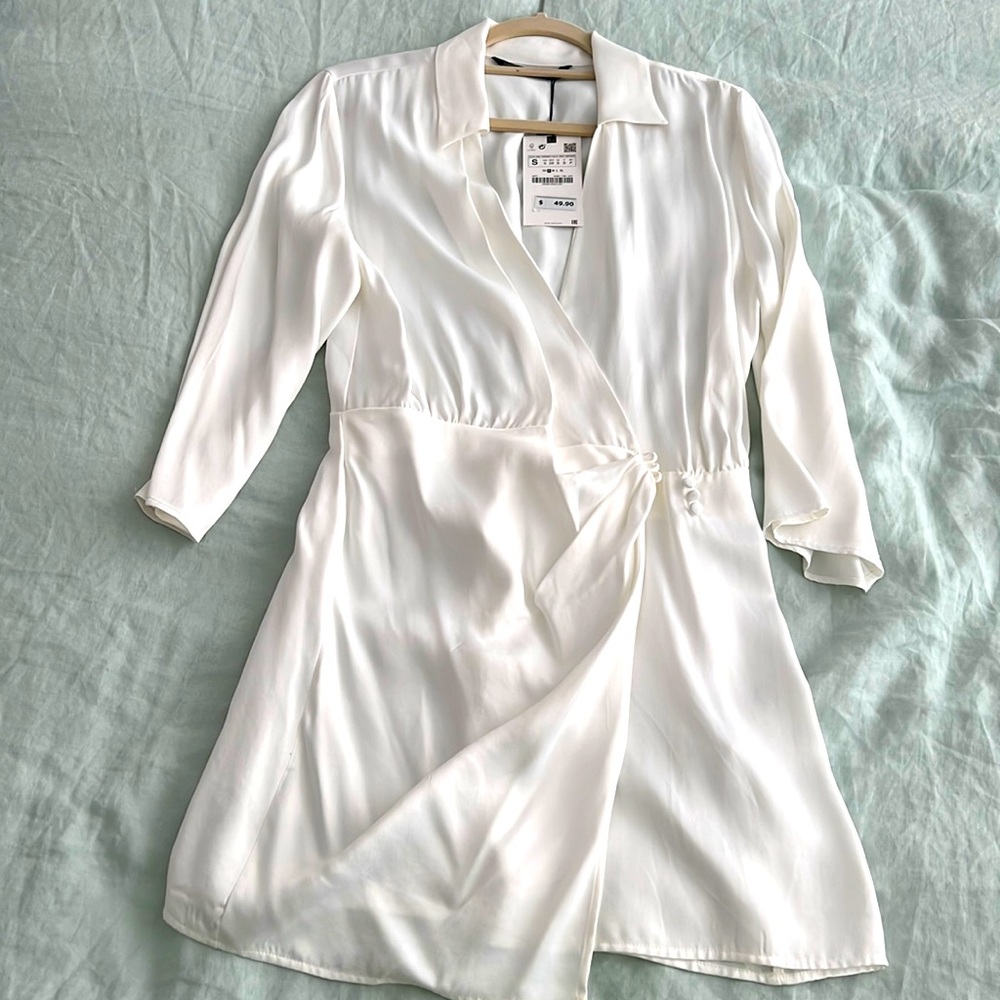 Brand new - little white wrap dress